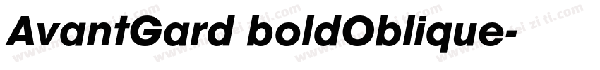 AvantGard boldOblique字体转换